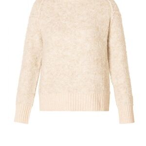 YEST Cozy Women's Cream Fuzzy Knit Sweater